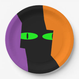 Halloween Spooky Kooky Black Cat Eyes Papieren Bordje