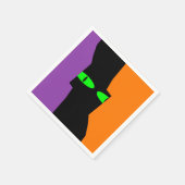 Halloween Spooky Kooky Black Cat Eyes Servet (Hoek)