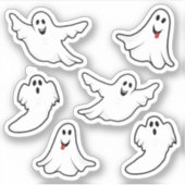 Halloween Spooky Lachende Geesten Sticker (Voorkant)