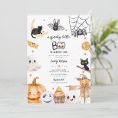 Halloween Spooky Little Boo Baby shower Kaart (Staand voorkant)