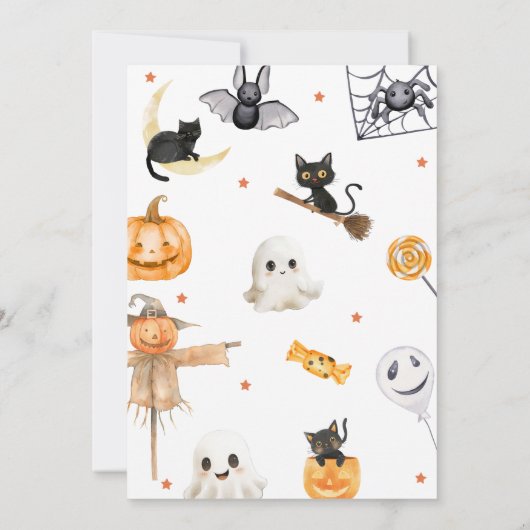 Halloween Spooky Little Boo Baby shower Kaart (Achterkant)