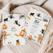 Halloween Spooky Little Boo Baby shower Kaart