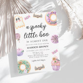 Halloween Spooky Little Boo Baby shower Kaart