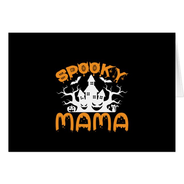 Halloween Spooky Mama Birthday (Voorkant Horizontaal)