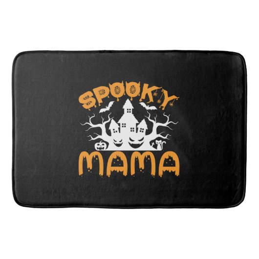 Halloween Spooky Mama Birthday Badmat (Voorkant)