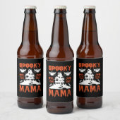 Halloween Spooky Mama Birthday Bier Etiket (Flessen)
