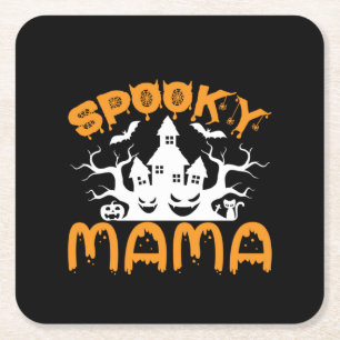Halloween Spooky Mama Birthday Kartonnen Onderzetters