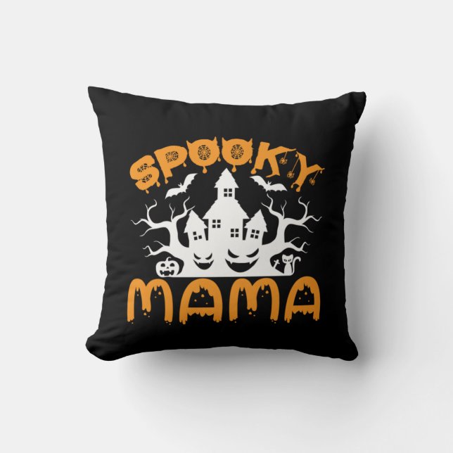 Halloween Spooky Mama Birthday Kussen (Voorkant)