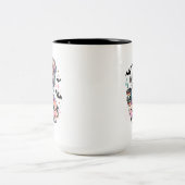 Halloween Spooky Mama Coffee Skeleton Custom Tweekleurige Koffiemok (Center)