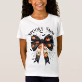 Halloween Spooky Mini Black Bow Coquette T-shirt (Voorkant)
