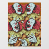 Halloween Spooky Moody Kleurrijke Clown Raamsticker (Vel)