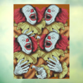 Halloween Spooky Moody Kleurrijke Clown Raamsticker (Vel 3)