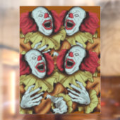 Halloween Spooky Moody Kleurrijke Clown Raamsticker (Vel 2)
