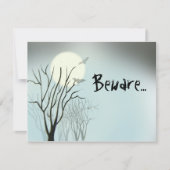 Halloween Spooky Moon Kaart (Voorkant)