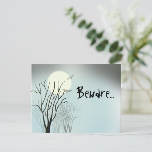 Halloween Spooky Moon Kaart (Staand voorkant)