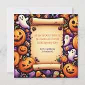 Halloween Spooky Night Bash: Doe mee voor de lol! Kaart (Achterkant)