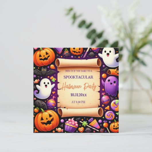 Halloween Spooky Night Bash: Doe mee voor de lol! Kaart (Staand voorkant)