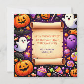 Halloween Spooky Night Bash: Doe mee voor de lol! Kaart (Achterkant)