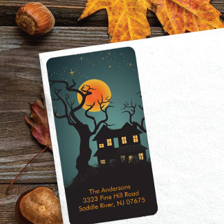 Halloween Spooky Night Return Adres Label