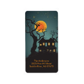 Halloween Spooky Night Return Adres Label (Voorkant)