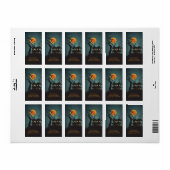 Halloween Spooky Night Return Adres Label (Full Sheet)