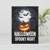 Halloween Spooky Night Uitnodiging (Staand voorkant)