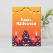 Halloween Spooky Night Uitnodiging (Staand voorkant)