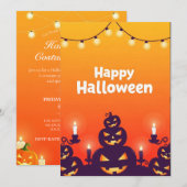 Halloween Spooky Night Uitnodiging (Voorkant / Achterkant)