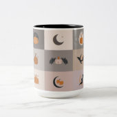 Halloween Spooky Nights Two-Tone Mok. Tweekleurige Koffiemok (Center)