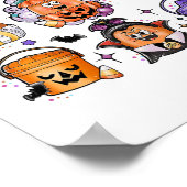 Halloween Spooky Nugget Schattigee enge filmperson Poster (Hoek)