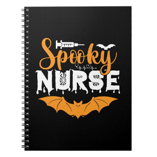 Halloween Spooky Nurse Birthday Notitieboek (Voorkant)