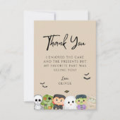 Halloween Spooky One Birthday Bedankt (Voorkant)