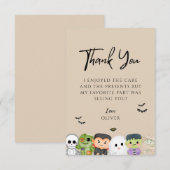 Halloween Spooky One Birthday Bedankt (Voorkant / Achterkant)