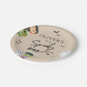 Halloween Spooky One Birthday Papieren Bordje (Gekanteld)