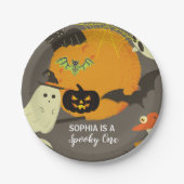 Halloween Spooky One Birthday Papieren Bordje (Voorkant)