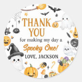 Halloween Spooky One Birthday Party Ronde Sticker (Voorkant)