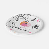 Halloween Spooky One Birthday roze pomkins Papieren Bordje (Gekanteld)
