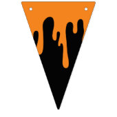 Halloween Spooky Oranje Black Dripping Slim Vlaggetjes (Eerste vlag)