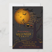 Halloween Spooky Owls Party Uitnodiging (Voorkant)