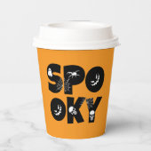 Halloween spooky  papieren bekers (Achterkant)
