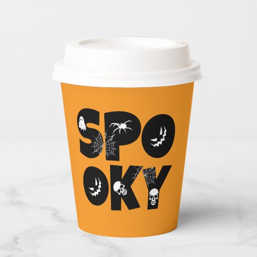 Halloween spooky  papieren bekers (Voorkant)
