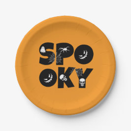 Halloween spooky  papieren bordje
