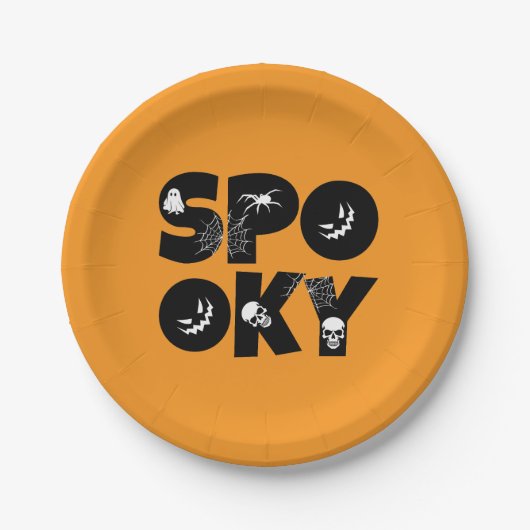 Halloween spooky  papieren bordje (Voorkant)