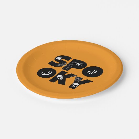 Halloween spooky  papieren bordje (Gekanteld)