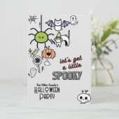 Halloween spooky party aangepaste uitnodiging (Staand voorkant)