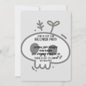 Halloween spooky party aangepaste uitnodiging (Achterkant)