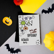Halloween spooky party aangepaste uitnodiging