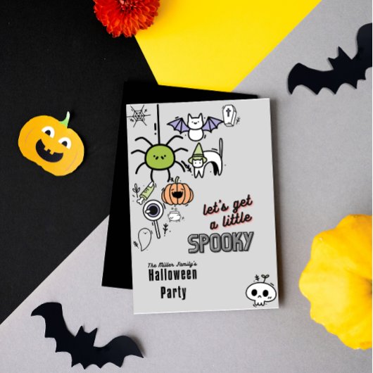 Halloween spooky party aangepaste uitnodiging