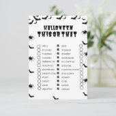 HAlloween Spooky Party Dit of Dat spel Kaart (Staand voorkant)