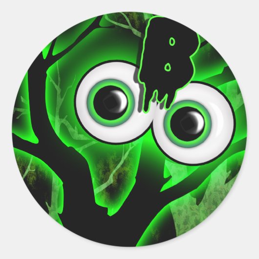 Halloween spooky party kinder volwassenen ronde sticker (Voorkant)